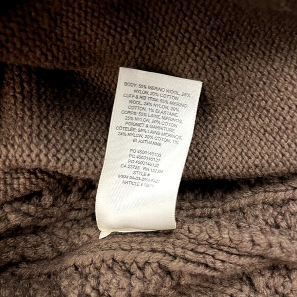 Aritzia Wilfred Cardigan Sweater New Alps Womens 2XS Brown Knit Wool Heavyweight - Picture 5 of 8